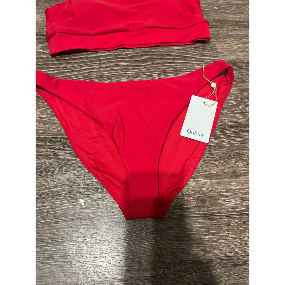 Quince Two-piece Bikini Set in Cherry Red Size L NWT! - Picture 3 of 6